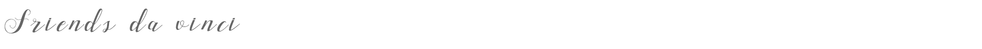 Sample characters Friends da vinci Font